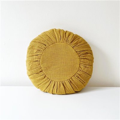 Mustard round clearance pillow